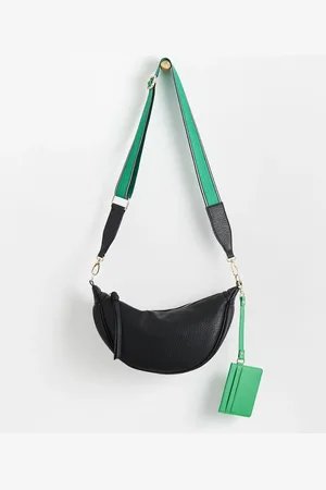 Oliver Bonas Black Stripe Betty Crossbody Belt Bag One