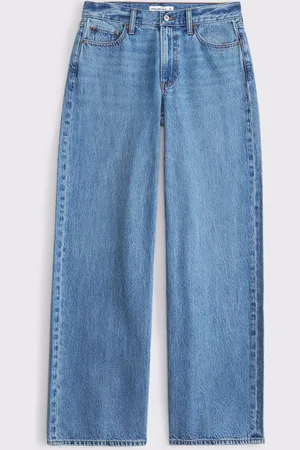 Abercrombie & Fitch Blue Medium Low Rise Ultra Loose Jeans waistsize32in
