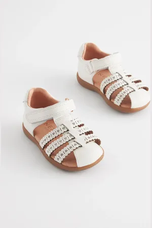 Next White Standard Fit (F) First Walker Fisherman Sandals AU 5.5 (EU 22)