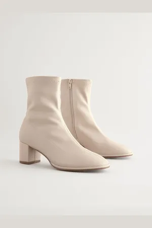 Next Bone Cream Standard/Wide Fit Forever Comfort Ankle Sock Boots AU 8 (EU 39)