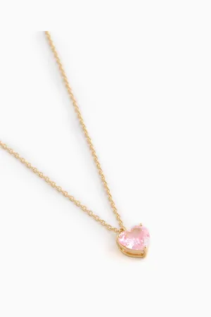 Kate Spade Gold Tone October Pink Pendant Necklace One