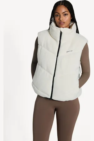 P.E Nation P. E Nation White Fortune Sherpa Puffer Gilets XS