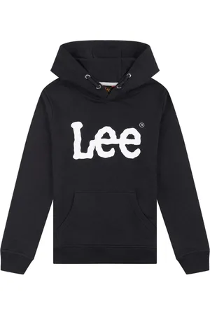 Lee Black Boys Wobbly Graphic Print Hoodie 10