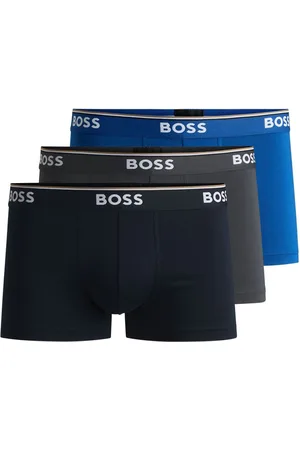 HUGO BOSS Navy/Grey/Blue Power Stretch Cotton 3 Pack Boxers XL