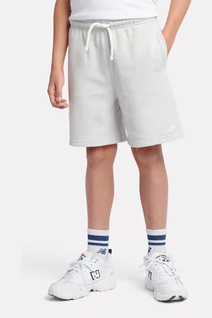 New Balance Kids French Terry Small Logo 100% Cotton Shorts 10