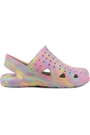 Totes Pink Pastel Tie Dye SolBounce Toddler Clogs AU 2 (EU 34)
