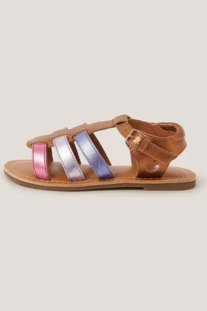 Monsoon Brown Leather Gladiator Sandals AU 7 (EU 24)