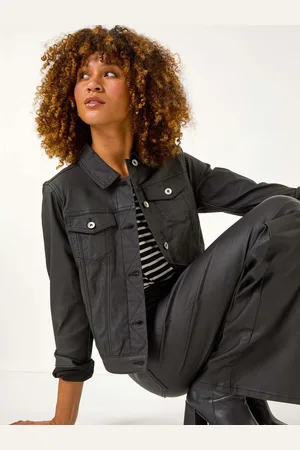 Roman Black Coated Pocket Detail Jacket AU 14
