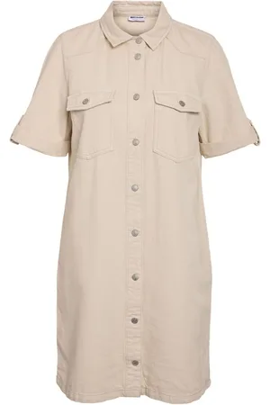 Noisy May Short Sleeve Denim Shirt Dress AU 12