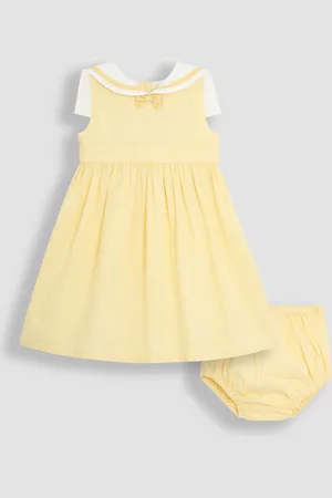 JoJo Maman Bébé Sailor Stripe Party 100% Cotton Dress 6