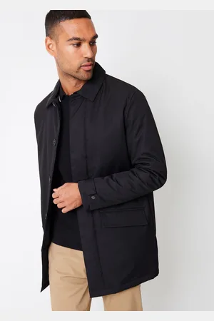 Threadbare Black Showerproof Button Up Collared Jacket XL