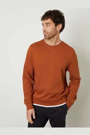 Threadbare Orange Mock Crew Neck Sweatshirt XL