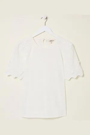 Fat Face FatFace Ivory Pretty Broderie Top 12