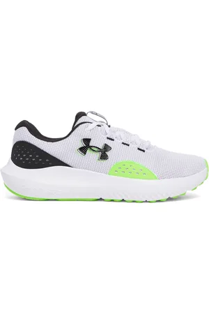 Under Armour White/Green Surge 4 Trainers AU 12 (EU 47.5)