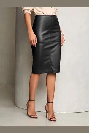 Lipsy London Faux Leather Pencil Skirt AU 12