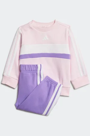 adidas Pink Infant Essentials Tiberio 3 Stripe Tracksuit 1.5