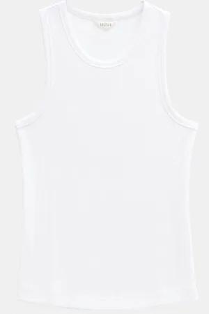 Hush Puppies White High Neck Ribbed Vest XL