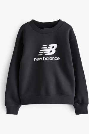 New Balance Black Girls Stacked Logo Sweatshirt 8