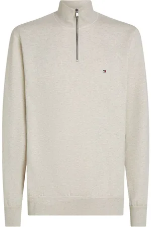 Tommy Hilfiger Beige Essential Quarter Zip Sweatshirt XL