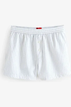 HUGO BOSS Stacked Logo Pin Stripe 100% Cotton Shorts M