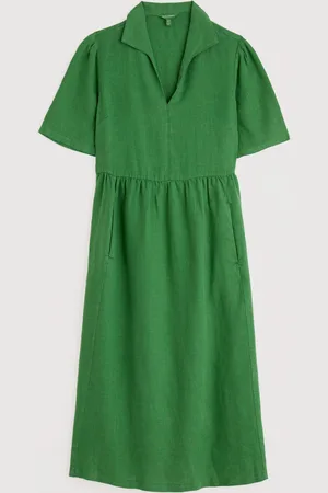 Seasalt Cornwall Petite Fen Violet Midi 100% Linen Dress AU 20