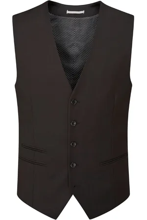 Skopes Black Madrid Regular Fit Suit Waistcoat 42 R