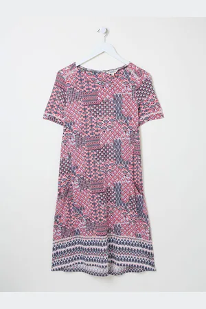 Fat Face FatFace Simone Short Sleeve Jersey Dress AU 10 L