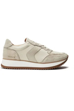 Moda In Pelle Eager Runner Style Leather White Trainers AU 10 (EU 41)