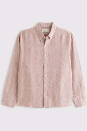 Abercrombie & Fitch Long Sleeve 100% Linen Shirt xlarge