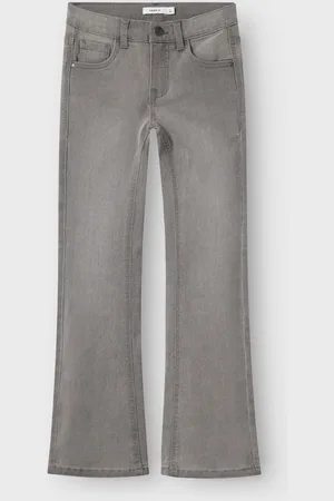 NAME IT Grey Boot Cut Flare 100% Cotton Jeans 10 Years (140cm)