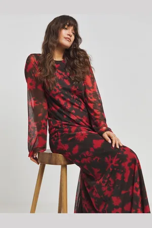 Simply Be Long Sleve Mesh Maxi Dress AU 16