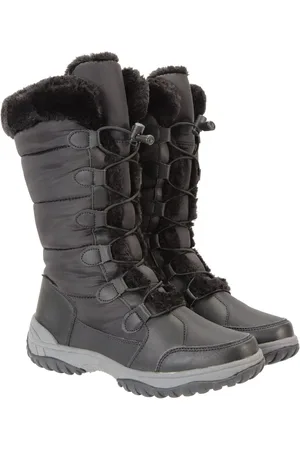 Mountain Warehouse Black Snowflake Womens Long Snow Walking Boots AU 8 (EU 39)
