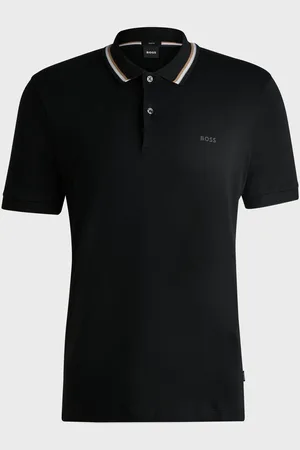 HUGO BOSS Penrose Slim Fit Striped Collar Polo Shirt S