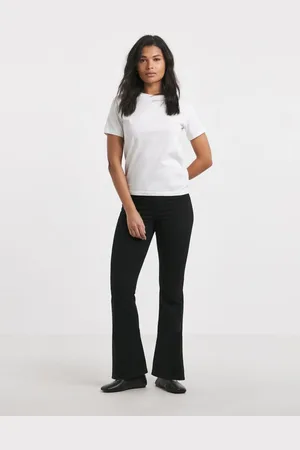 Simply Be Black Flared Pull On Jeggings AU 14 L