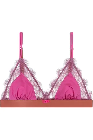 LOVE Stories Pink Lace Delicate Triangle Bralette 38 C-D