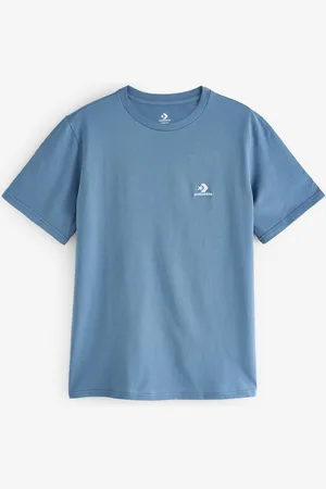 Converse Blue Star Chevron Embroidered 100% Cotton T-Shirt S
