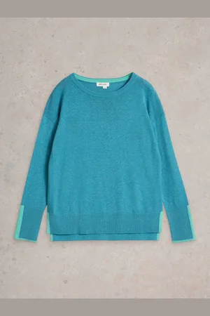 White Stuff Blue Olive Jumper AU 10