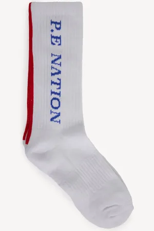 P.E Nation P. E Nation White Industry Crew Socks S-M