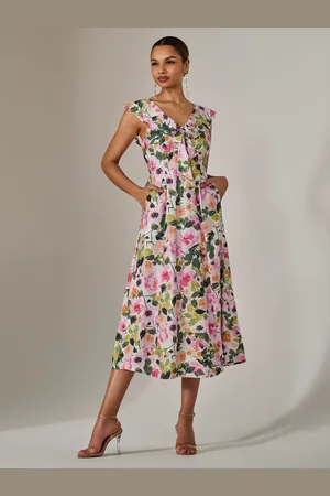 Jolie Moi Frill V-Neck Midaxi Dress AU 18