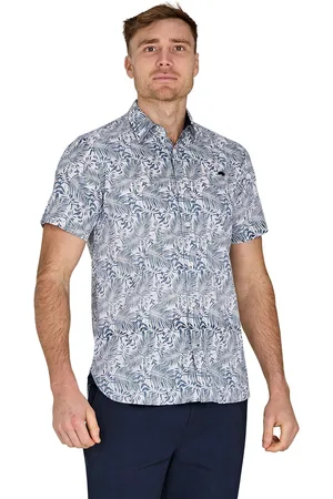 Raging Bull Short Sleeve Large Palm Reverse Print 100% Cotton Poplin Shirt 6XL