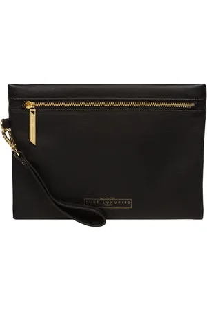 PURE LUXURIES LONDON Chalfont Leather Clutch Bag One