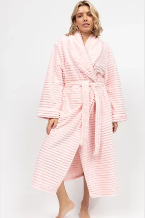 Cyberjammies Pink Striped Sealskin Fleecy Dressing Gown S