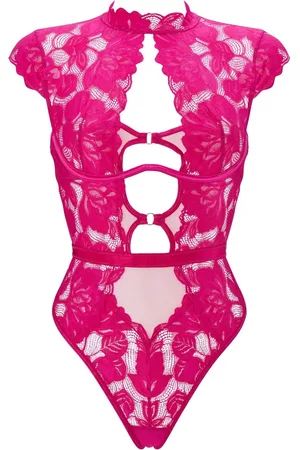 Ann Summers Pink Enchant Lace and Mesh Body S