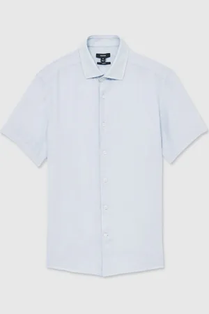 Reiss Holiday Linen Short-Sleeve Shirt XXL