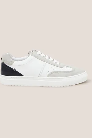 White Stuff White Leather Lace-Up Trainers AU 9 (EU 43)