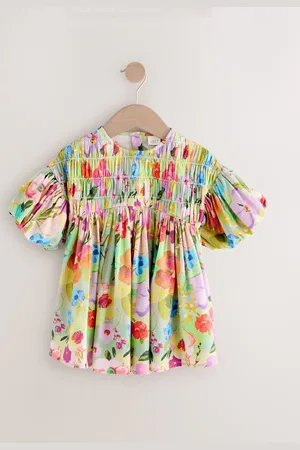 Next Shirred Puff Sleeve Summer Dress (3mths-8yrs) 4
