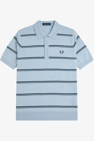 Fred Perry Striped Knitted Polo Shirt XL