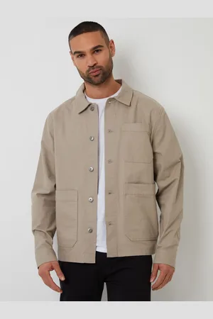 Threadbare Natural Button Up Lightweight Collared Utility Jacket XXL