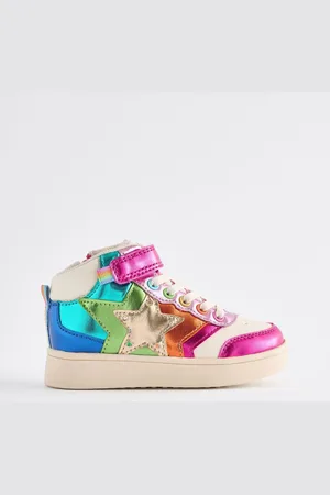 Little Bird Multi Metallic Rainbow Hi-Top Trainers AU 5 (EU 21.5)
