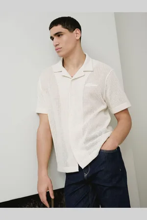 River Island Crochet Luminis Embroidery Polo Shirt M